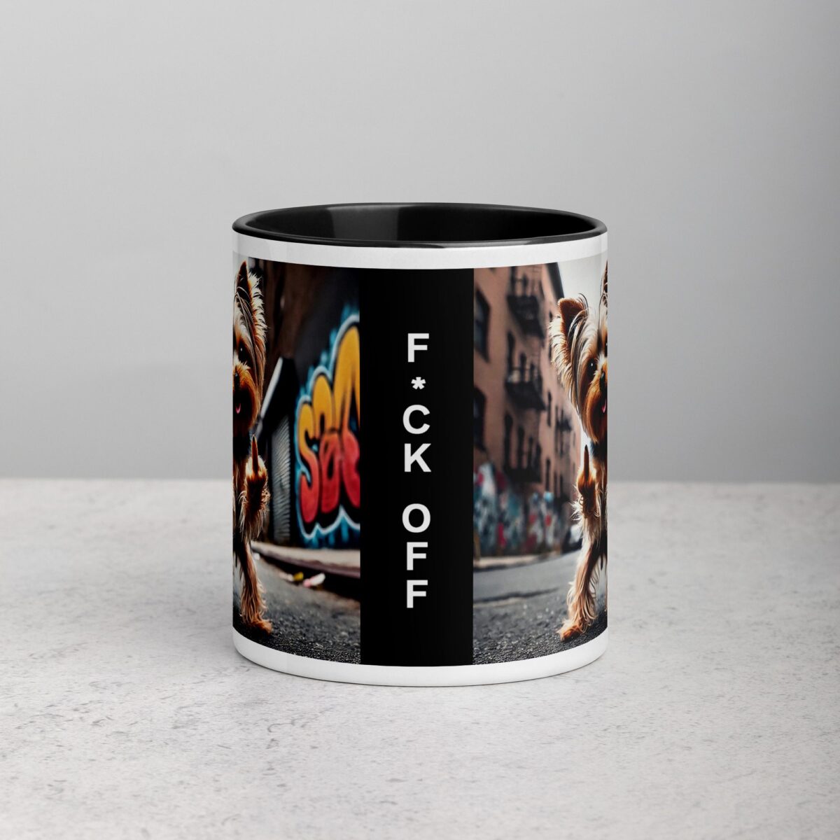 Yorkie Middle Finger Coffee Mug & Tea Cup - Image 2