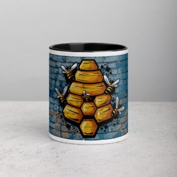 Honeycomb Bee Graffiti Coffee Mug & Tea Cup