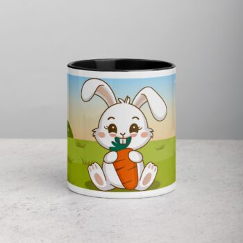 Bunny Rabbit Eating Carrot Coffee Mug & Tea Cup
