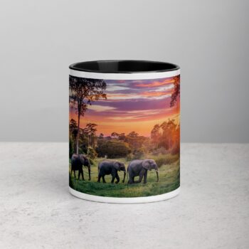 Elephant Jungle Sunset Coffee Mug & Tea Cup