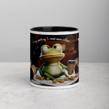 Frog-Getting I Need More Coffee Mug