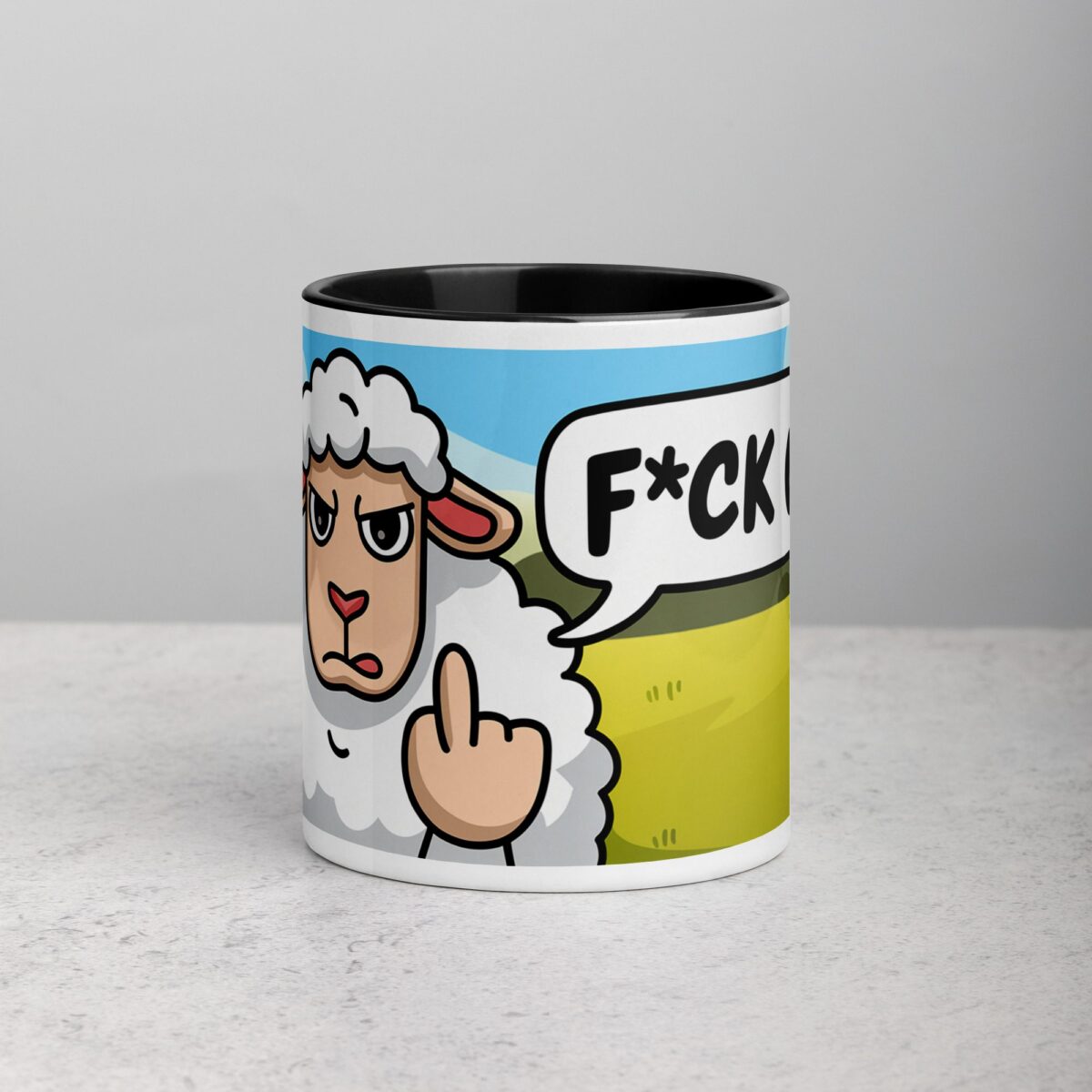 Middle Finger Sheep Coffee Mug & Tea Cup - Image 2