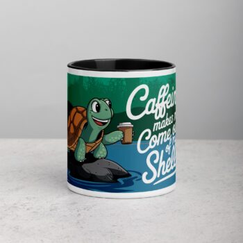 Caffeine Makes Me Come Out of My Shell Turtle Mug