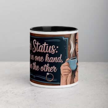 Fiancé Status: Coffee in One Hand, Ring in the Other Mug
