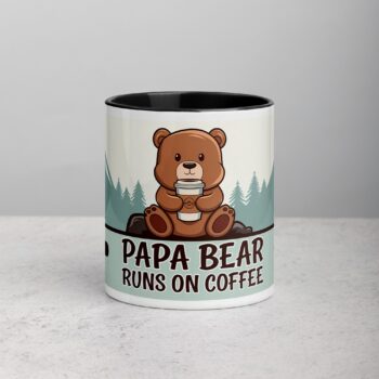 Papa Bear Runs on Coffee Fathers Day Mug