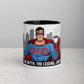 The Man, The Myth, The Legend... and His Coffee Dad Superhero Mug