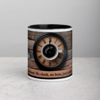 Retired: No Clock, No Boss, Just Coffee Retirement Mug