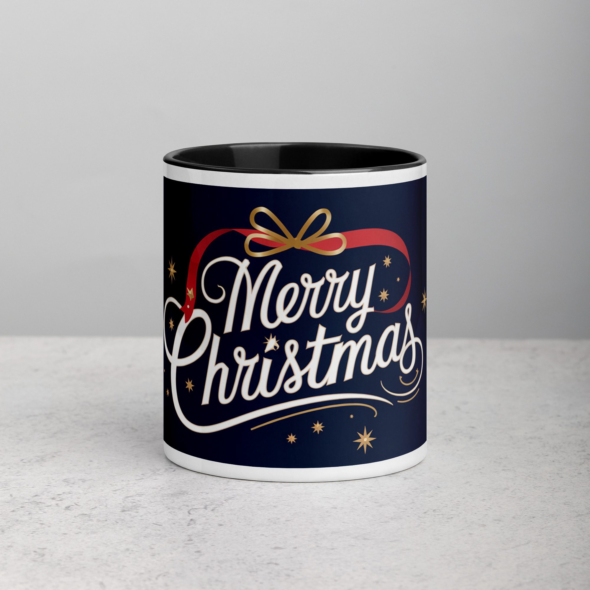 white-ceramic-mug-with-color-inside-black-11-oz-front-671c03b860cda.jpg Merry Christmas Handwriting Coffee Mug & Tea Cup - Image 1