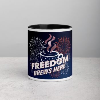 Freedom Brews Here Independence Day Mug
