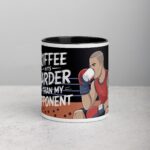 Coffee Hits Harder Than My Opponent Boxing Mug