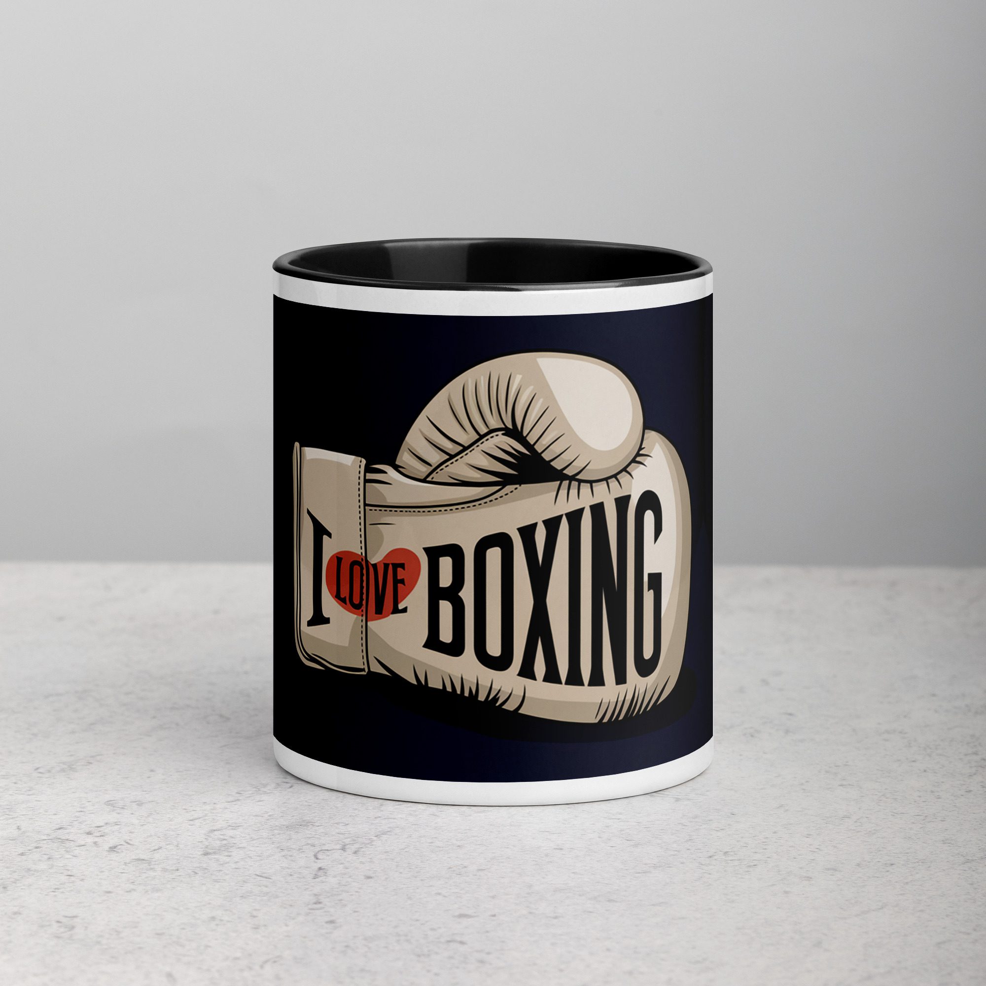 white-ceramic-mug-with-color-inside-black-11-oz-front-6722acc29a9d3.jpg I Love Boxing Elegant Coffee Mug & Tea Cup - Image 1