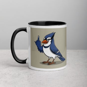 Middle Finger Blue Jay Coffee Mug & Tea Cup