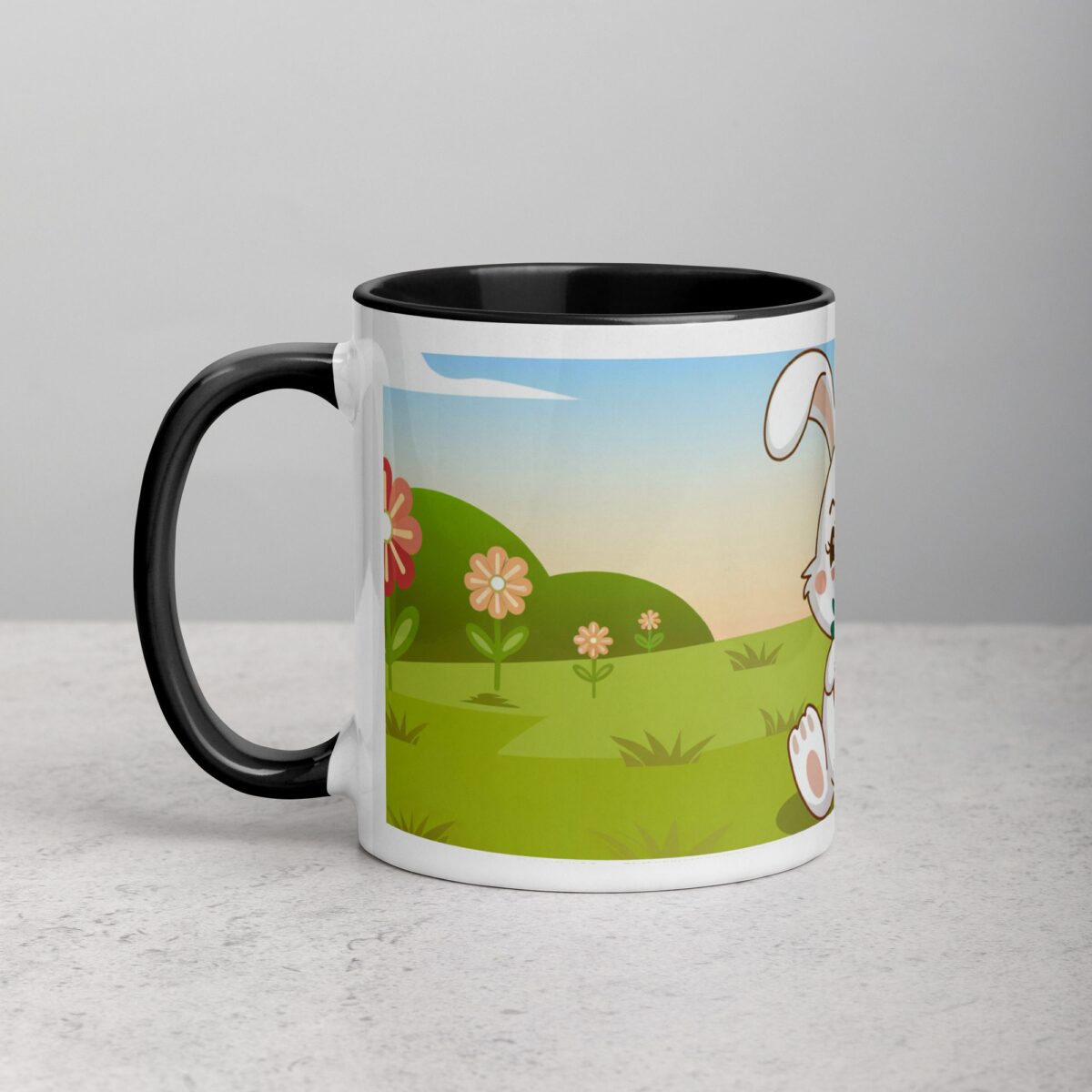 Bunny Rabbit Eating Carrot Coffee Mug & Tea Cup - Image 2