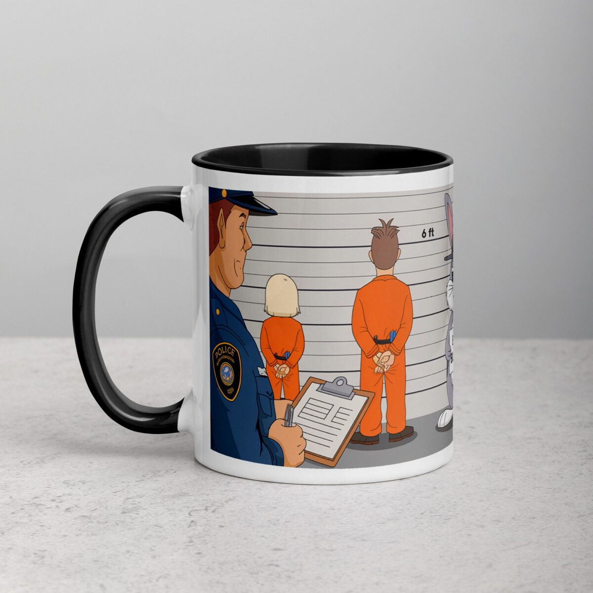 Bad Bunny Police Line  Coffee Mug & Tea Cup - Image 2