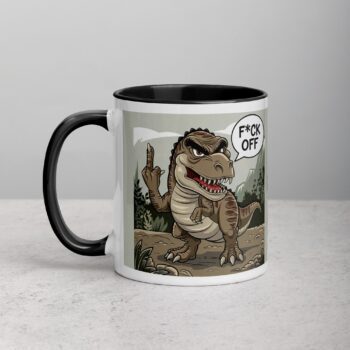 Middle Finger Dinosaur Coffee Mug & Tea Cup