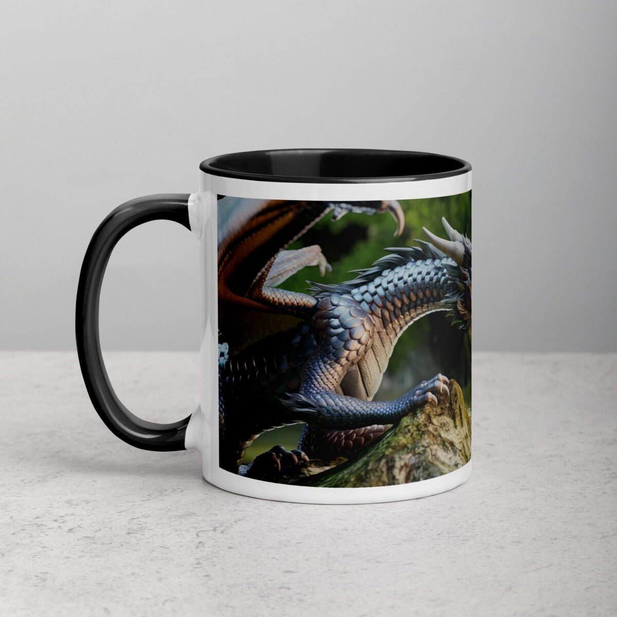 Dragon Spitting Fire 3D Coffee Mug & Tea Cup - Image 2