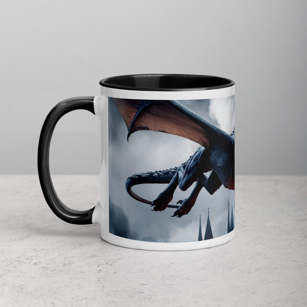 Flying Dragon Fire Coffee Mug & Tea Cup - Image 2