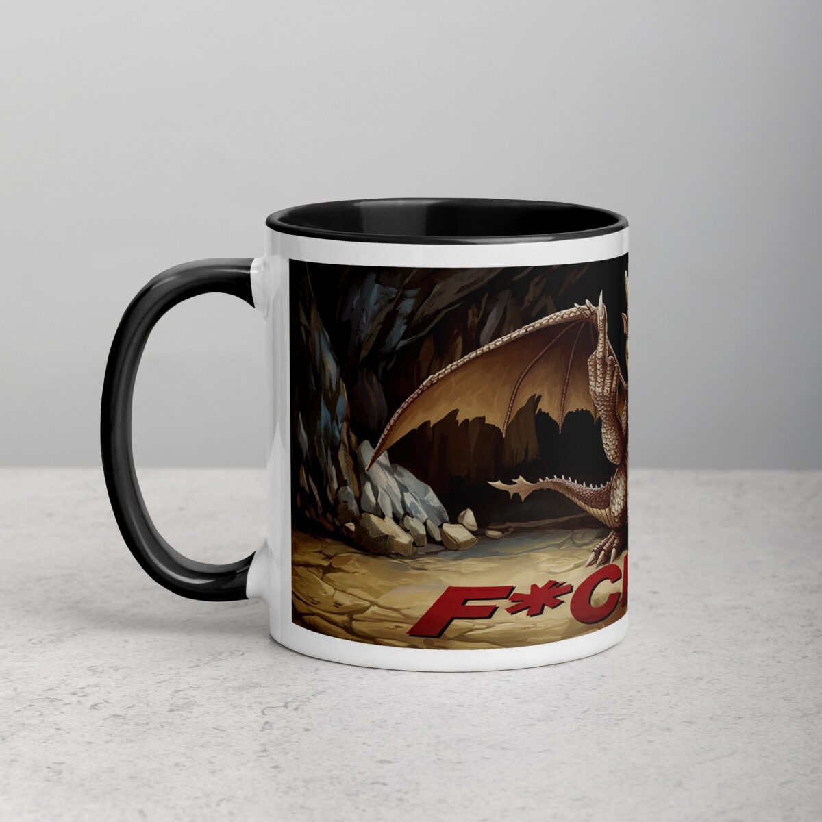 Middle Finger Dragon Coffee Mug & Tea Cup - Image 2
