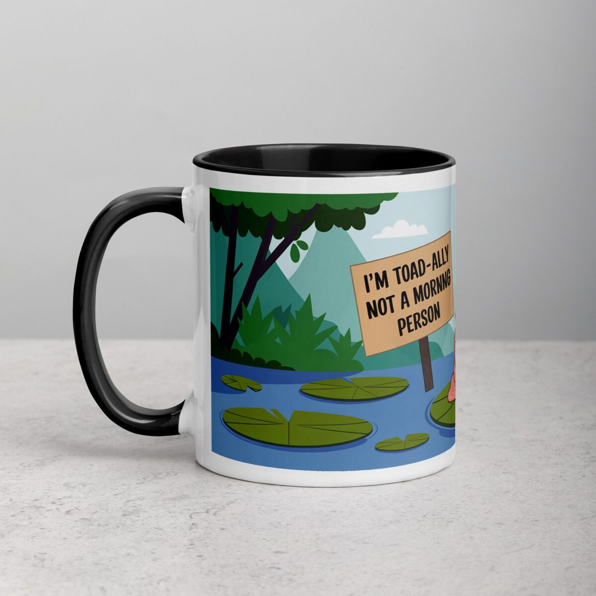 I’m Toad-ally Not a Morning Person Coffee Mug & Tea Cup - Image 2