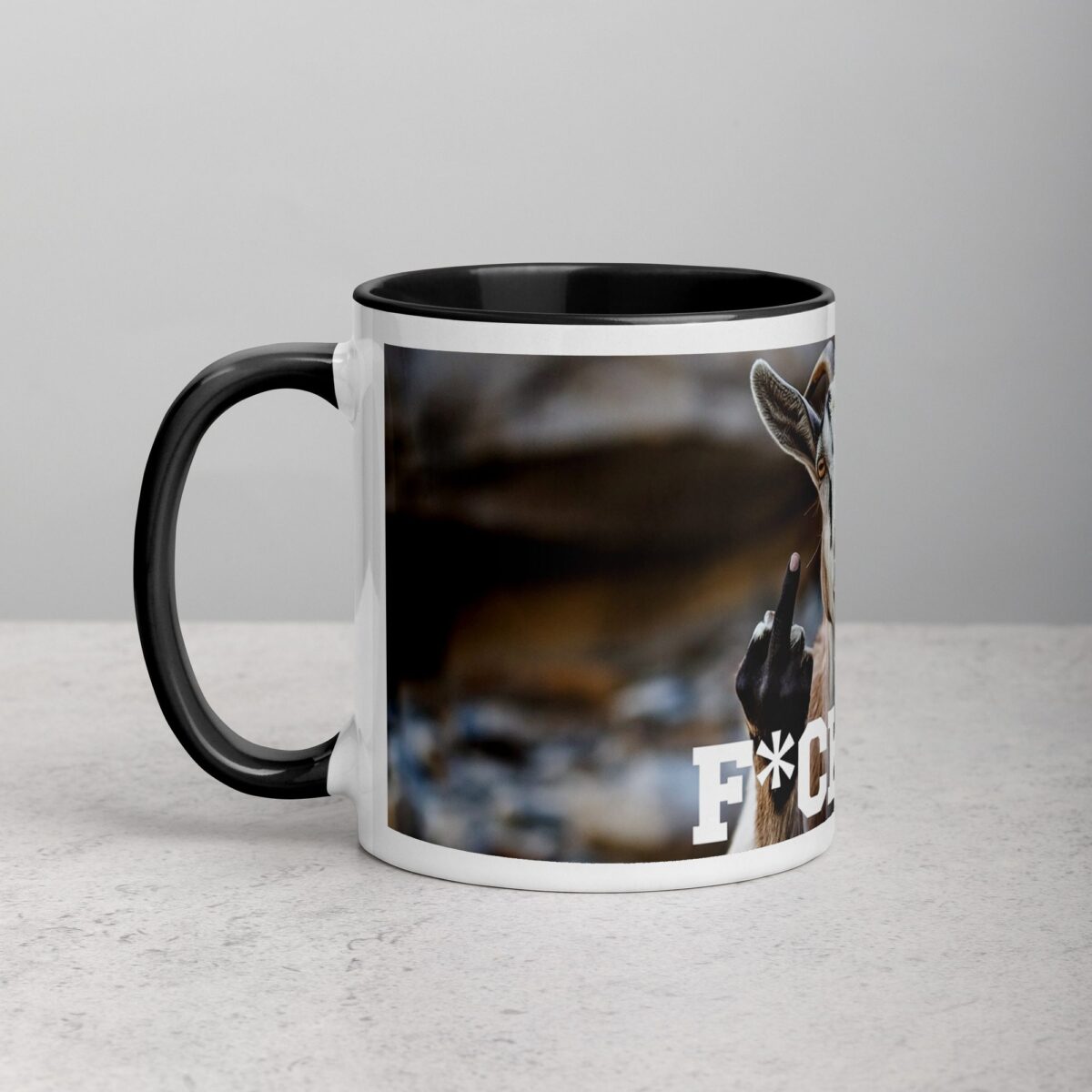 Middle Finger Goat Coffee Mug & Tea Cup - Image 2