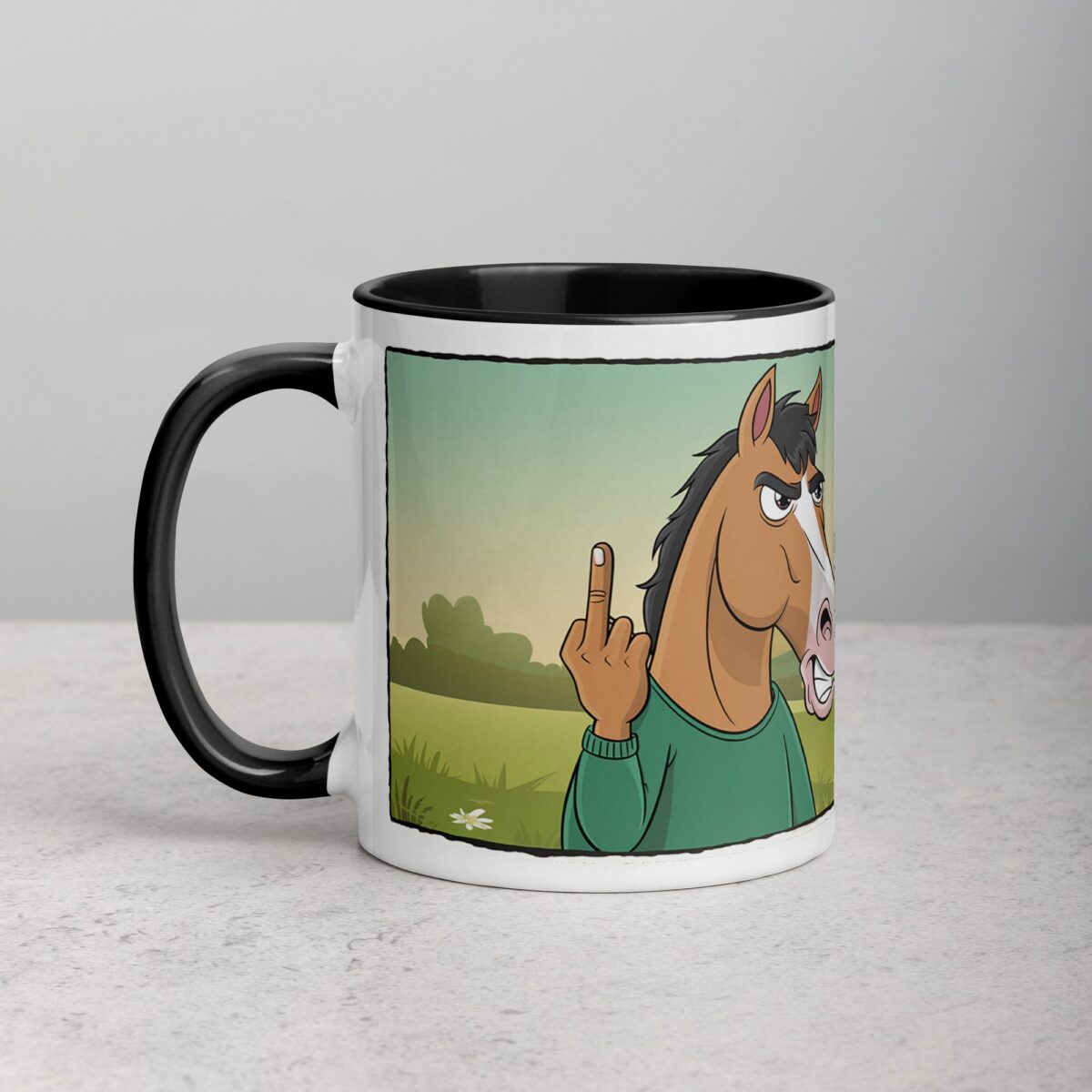 Middle Finger Horse Coffee Mug & Tea Cup - Image 2