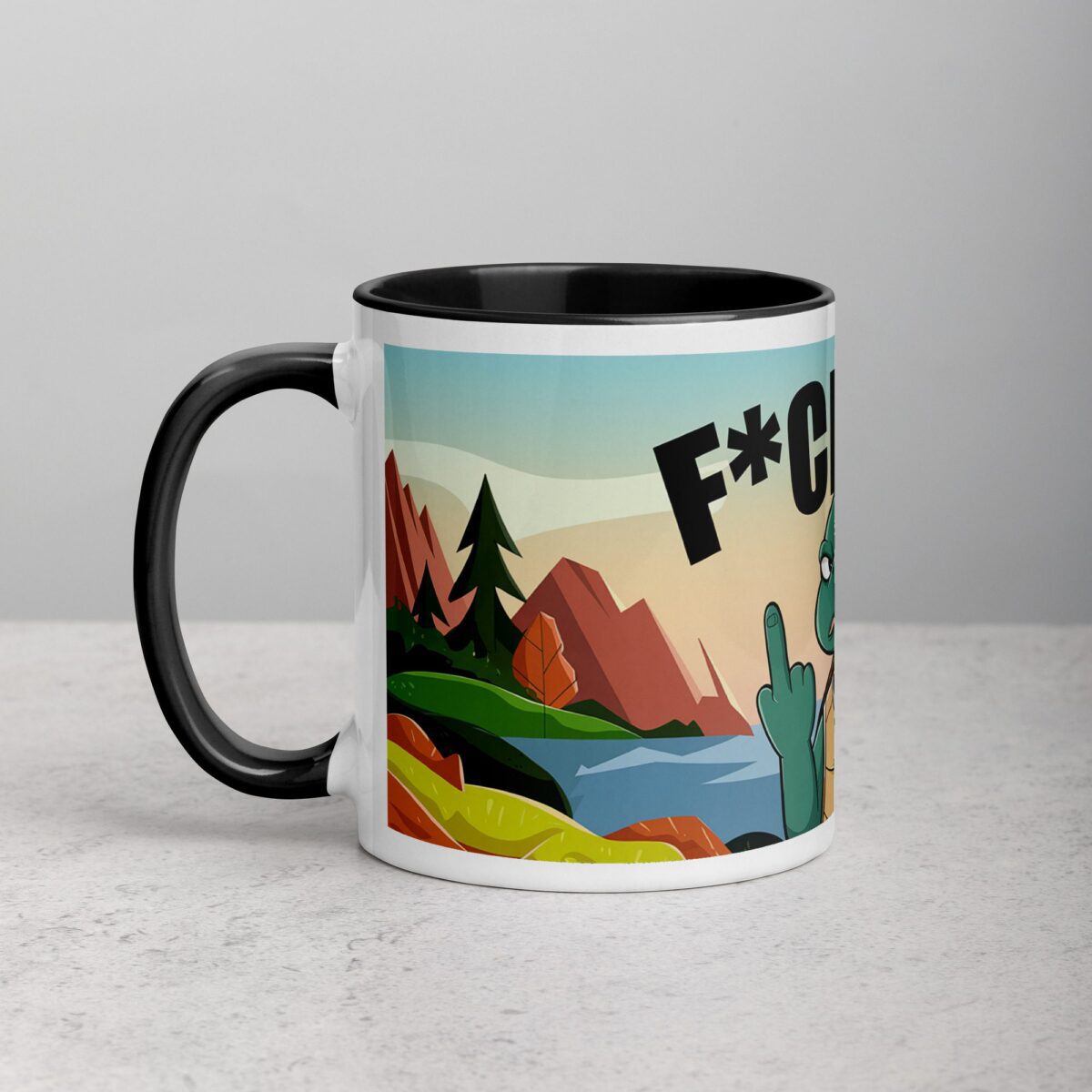 Middle Finger Turtle Coffee Mug & Tea Cup - Image 2