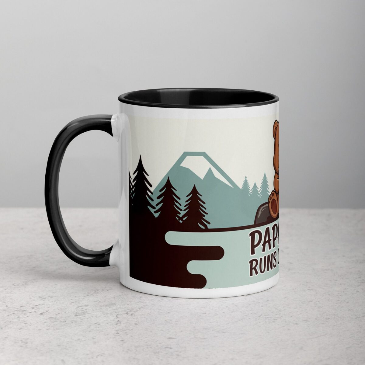 Papa Bear Runs on Coffee Fathers Day Mug - Image 2