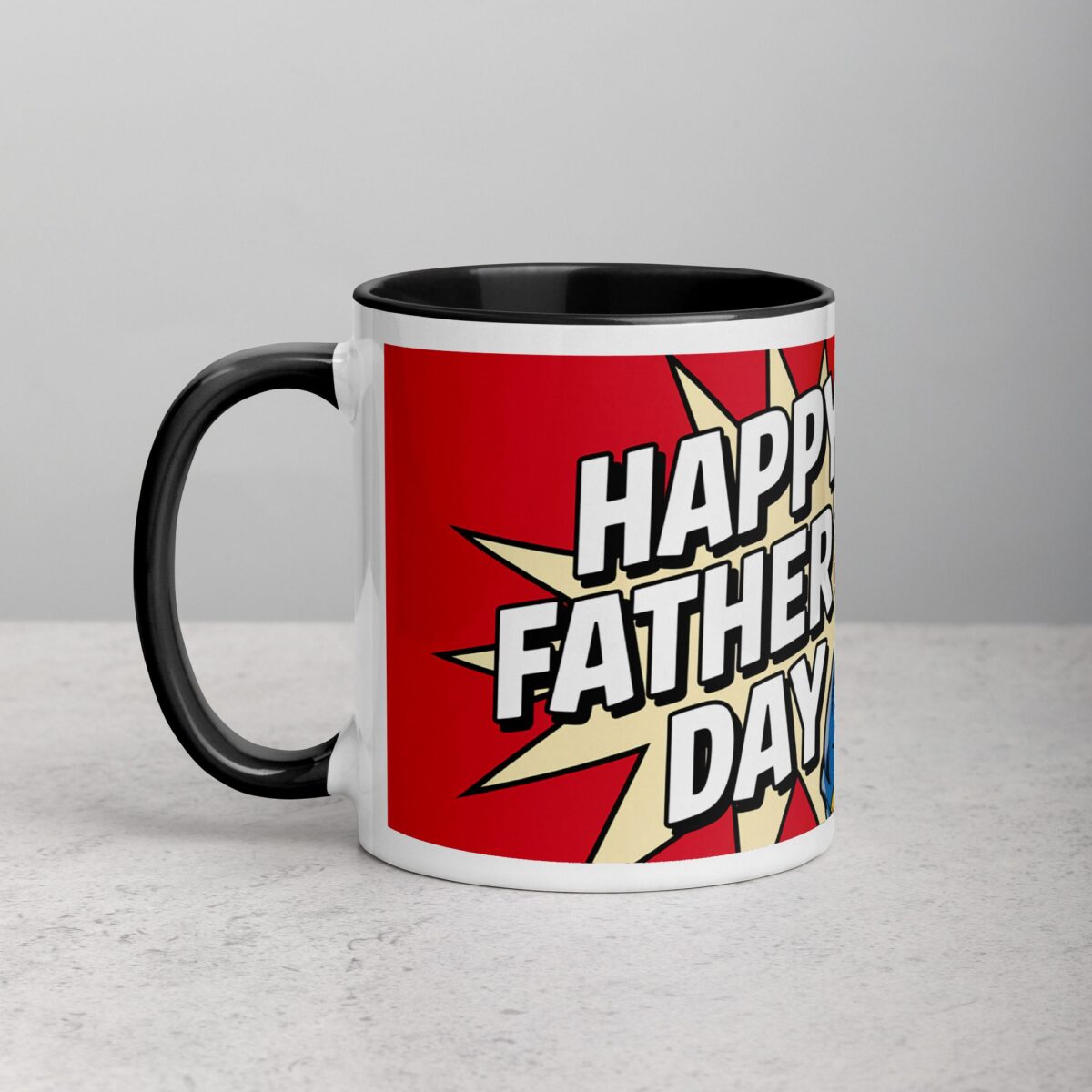 Happy Fathers Day Superhero Coffee Mug - Image 2