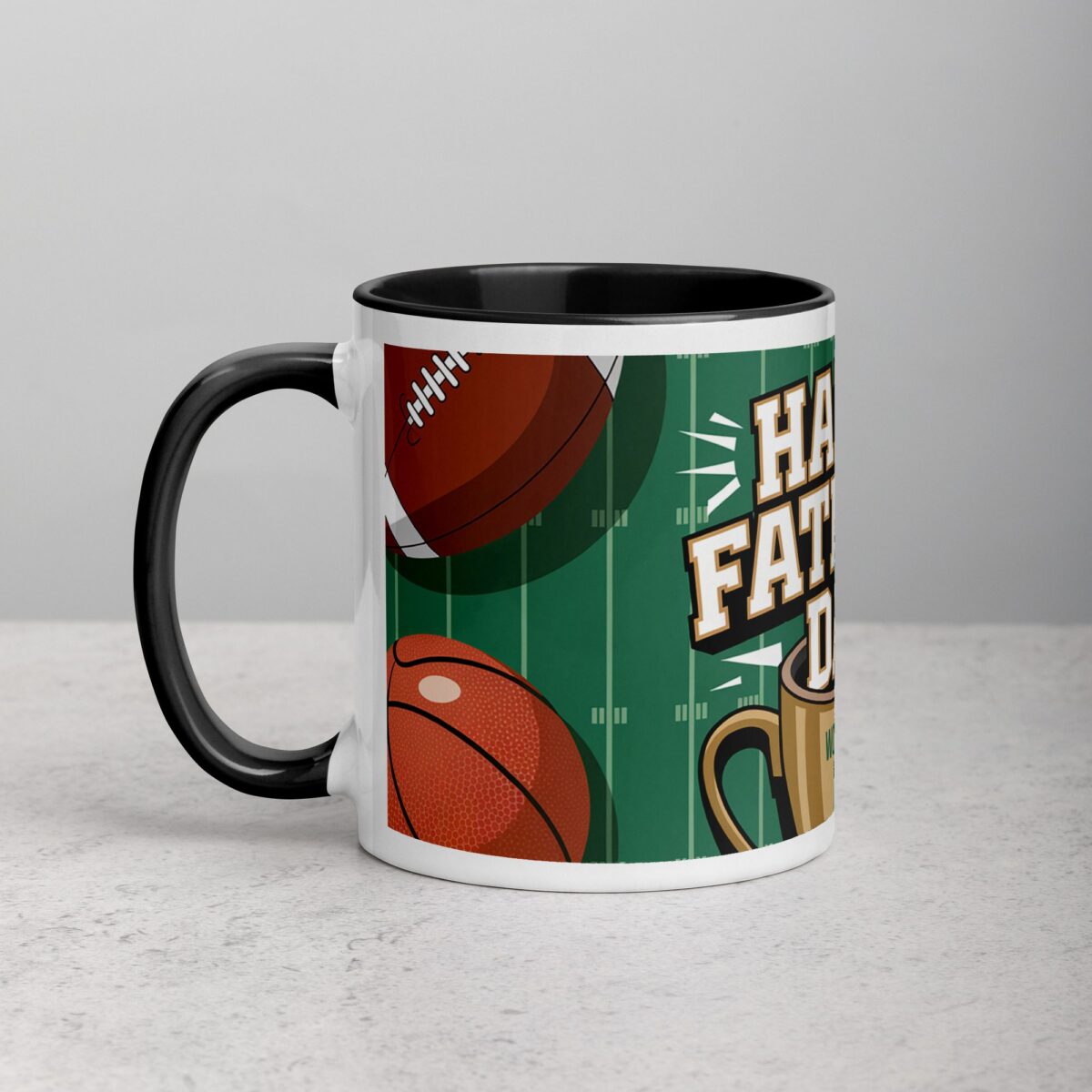 Happy Fathers Day Sports Theme Coffee Mug - Image 2