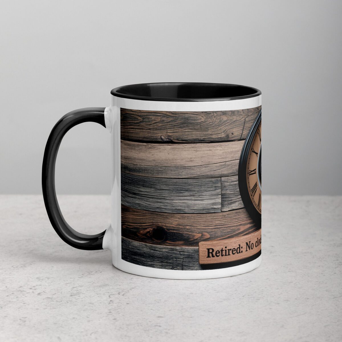 Retired: No Clock, No Boss, Just Coffee Retirement Mug - Image 2
