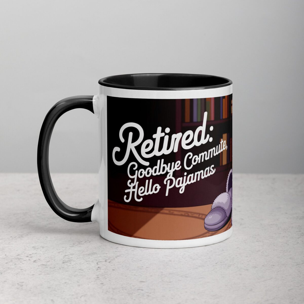 Retired: Goodbye Commute, Hello Pajamas Retirement Mug - Image 2