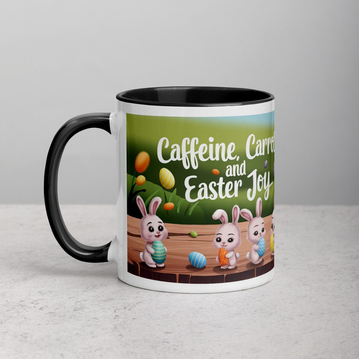 Caffeine, Carrots, and Easter Joy Coffee Mug - Image 2