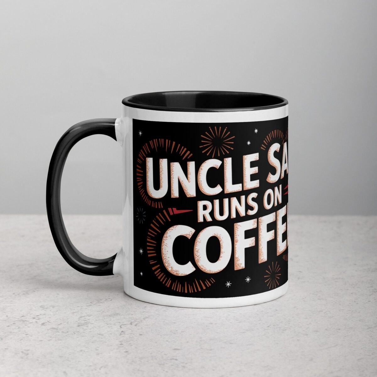 Uncle Sam Runs on Coffee Mug - Image 2