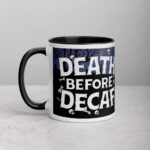 Death Before Decaf Halloween Coffee Mug - Image 2