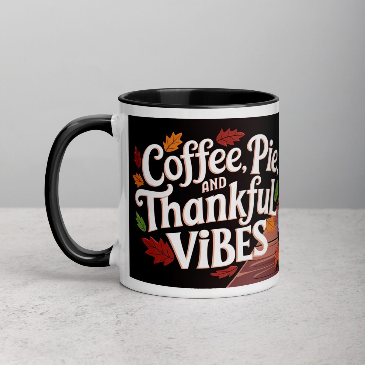 Coffee, Pie, & Thankful Vibes Mug - Image 2