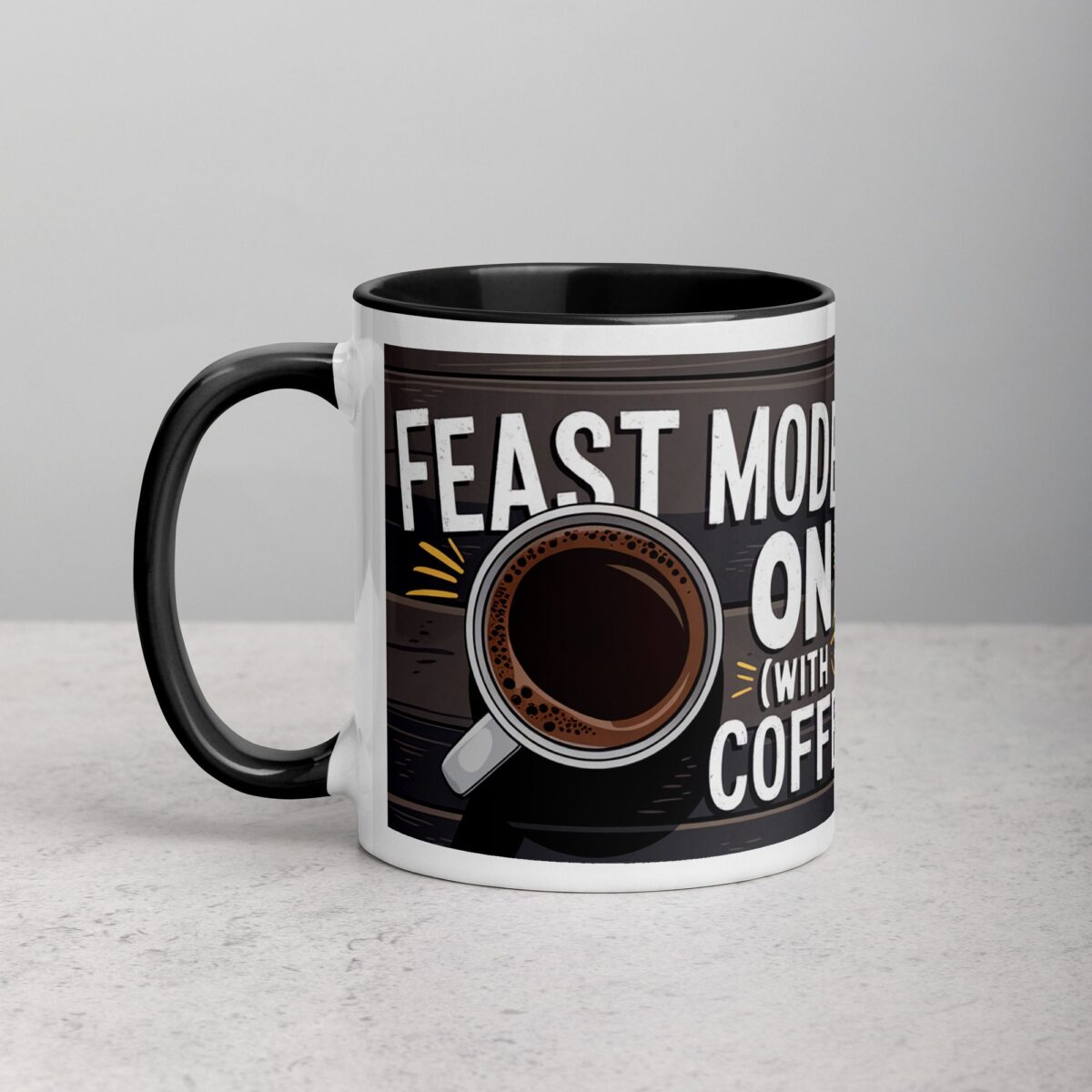 Feast Mode: ON (With Coffee) Thanksgiving Mug - Image 2