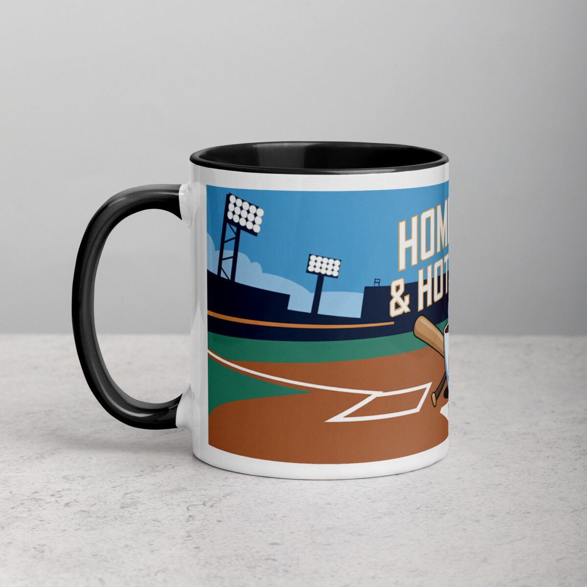 Home Runs & Hot Coffee Baseball Mug - Image 2