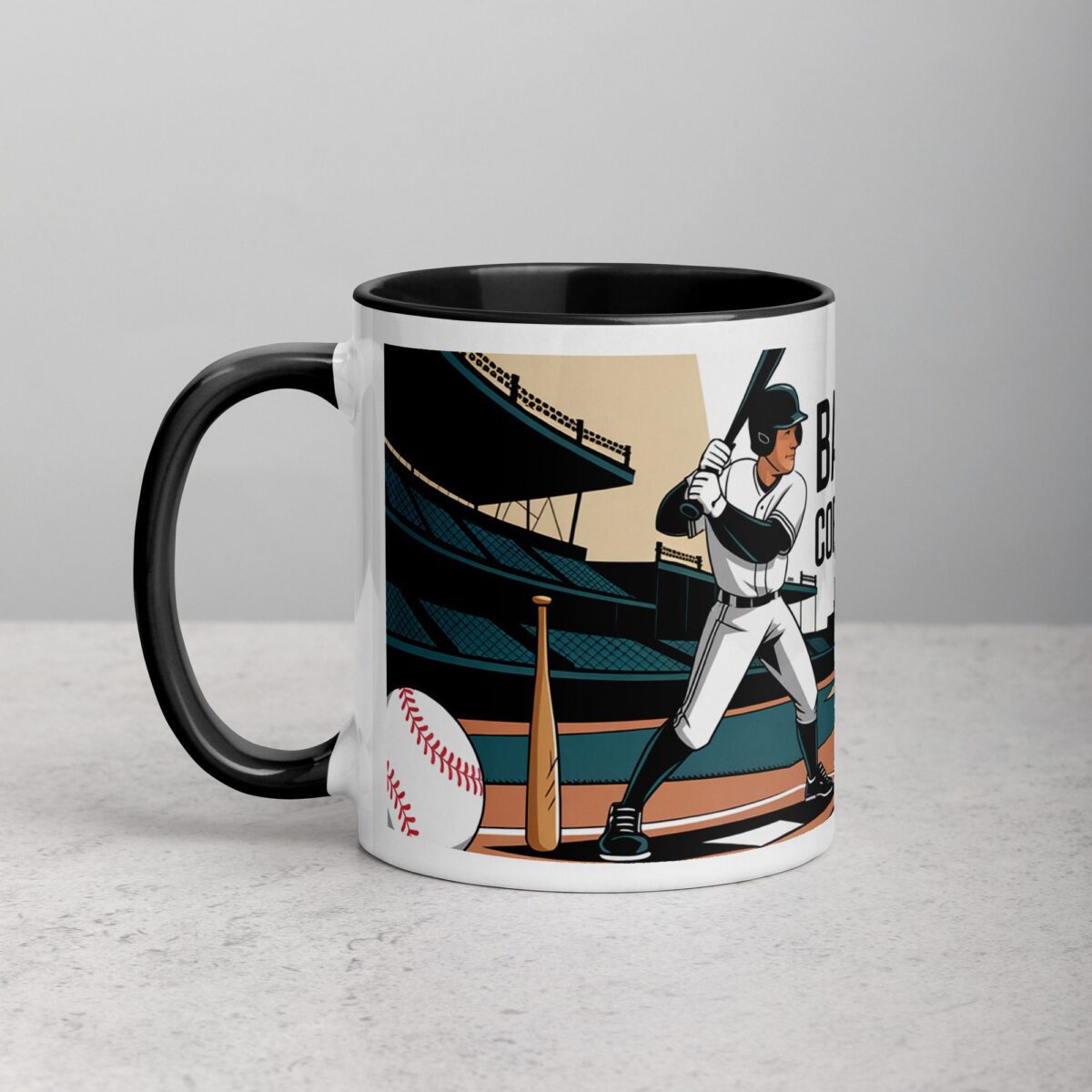 Batter Up, Coffee’s On Deck Baseball Mug - Image 2