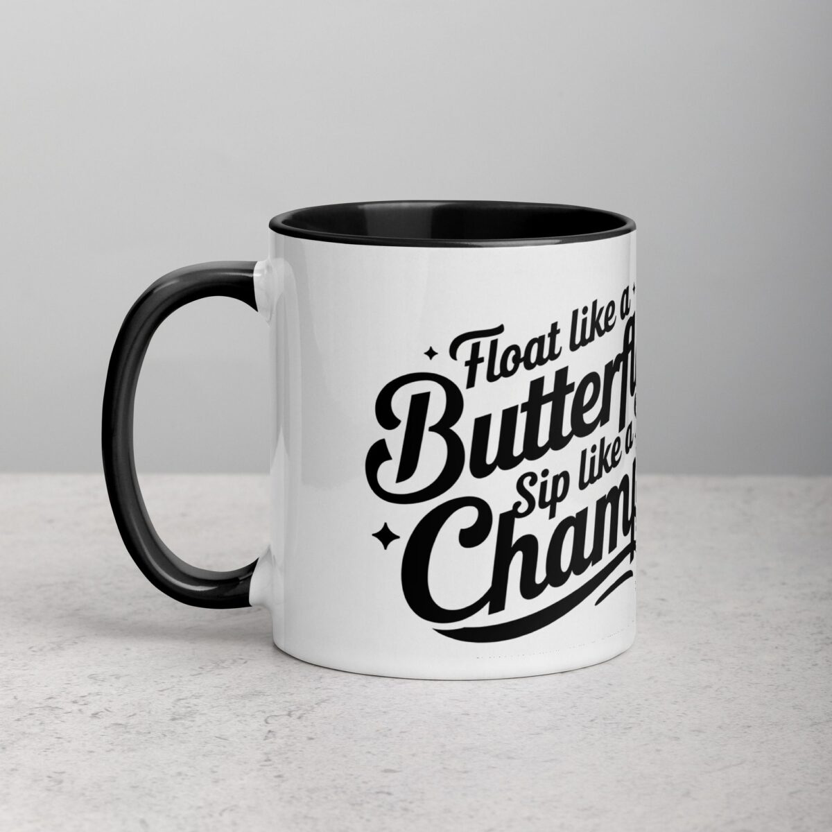 Float Like a Butterfly, Sip Like a Champ Coffee & Tea Mug - Image 2