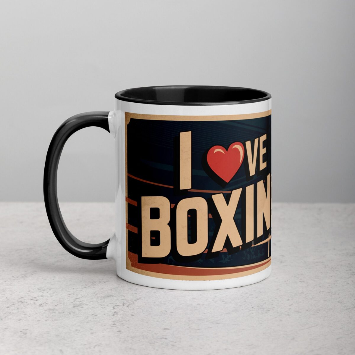 I Love Boxing Retro Coffee Mug & Tea Cup - Image 2