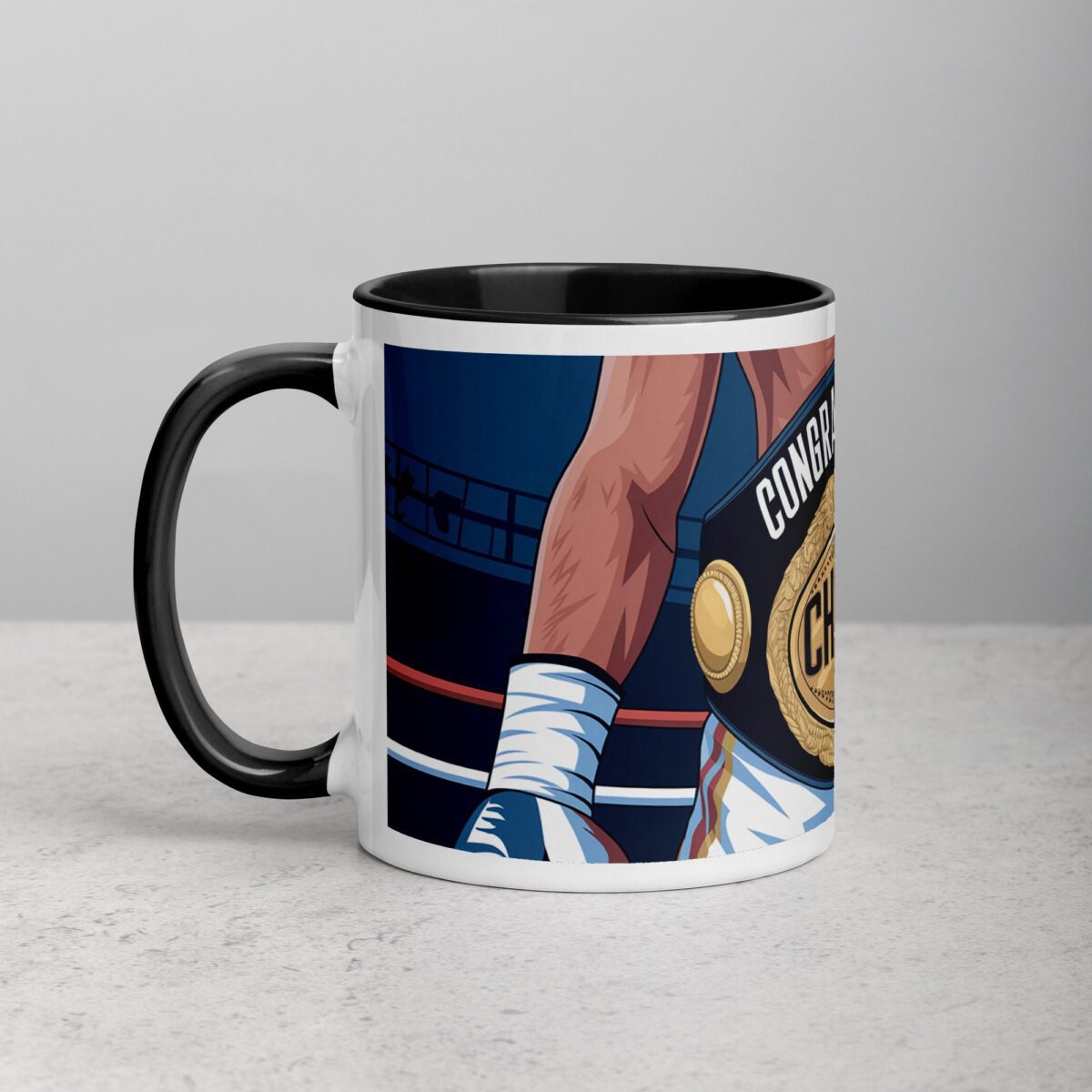 Congratulations Champ Boxing Coffee Mug & Tea Cup - Image 2