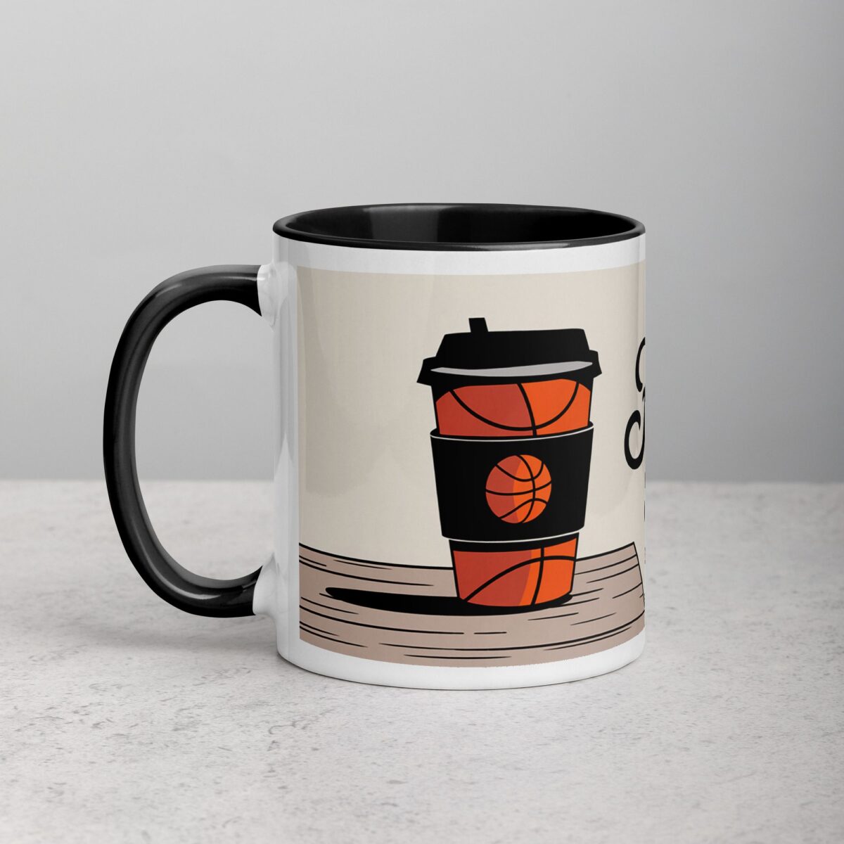 Hoops & Sips Basketball Coffee Mug & Tea Cup - Image 2