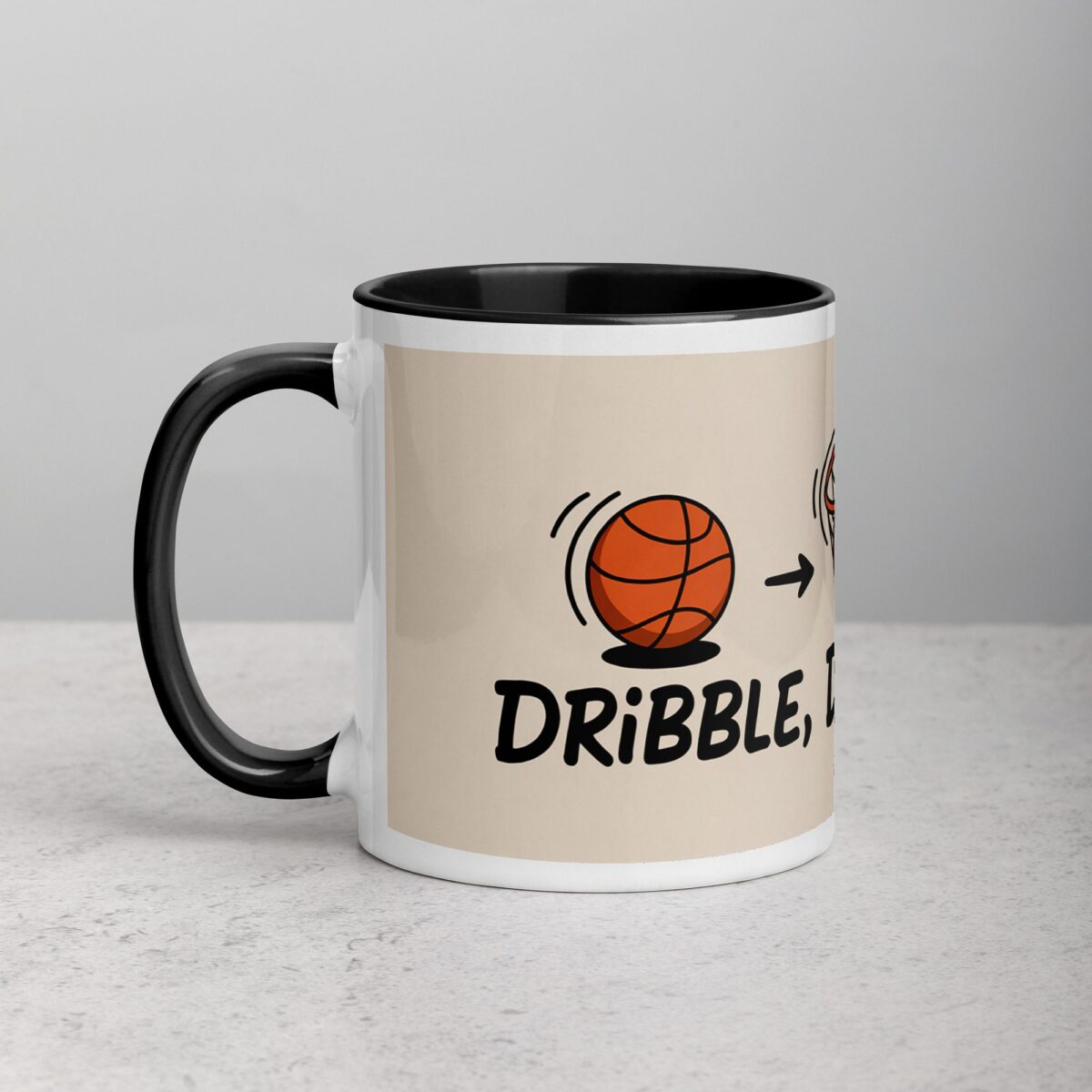 Dribble, Dunk, Drink Basketball Coffee Mug & Tea Cup - Image 2