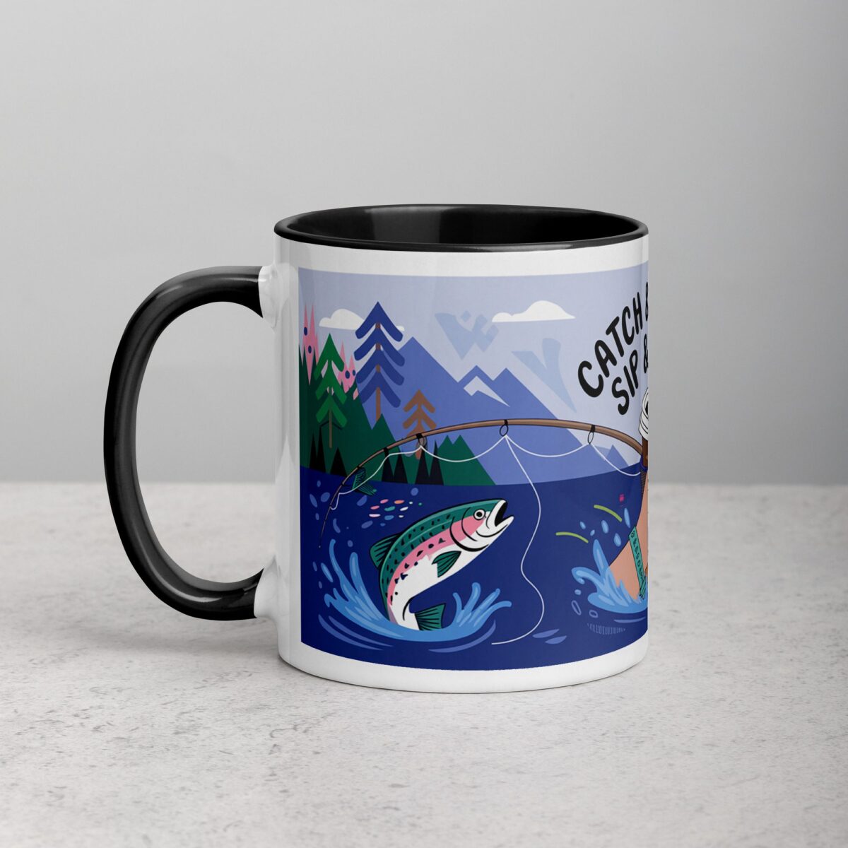 Catch & Release, Sip & Repeat Fishing Mug - Image 2