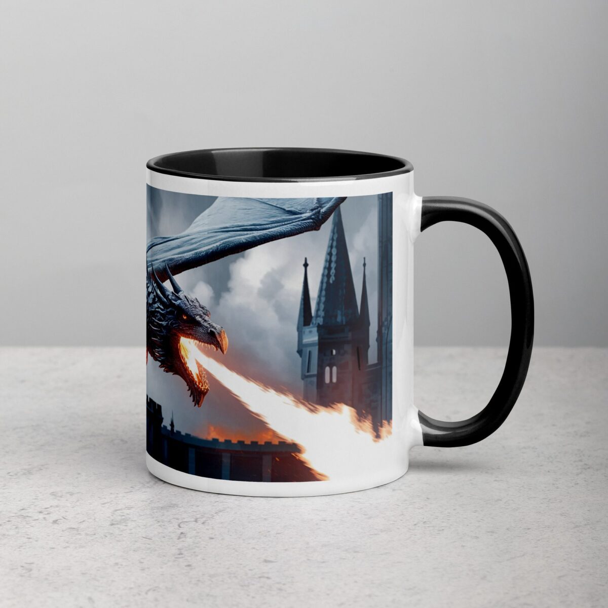 Flying Dragon Fire Coffee Mug & Tea Cup - Image 3