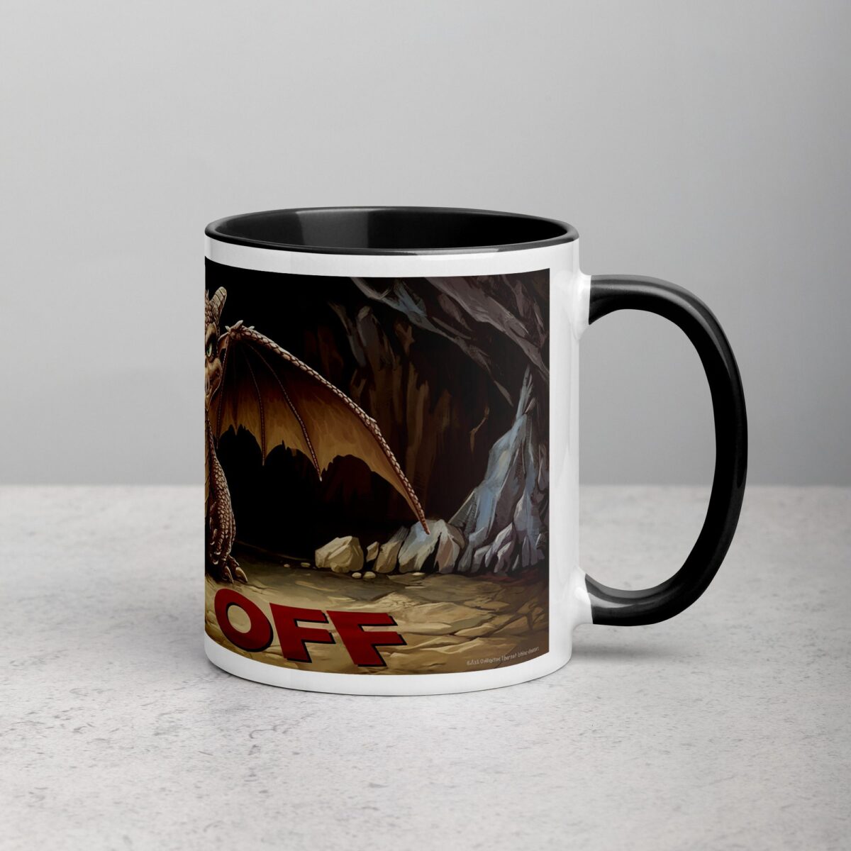 Middle Finger Dragon Coffee Mug & Tea Cup - Image 3