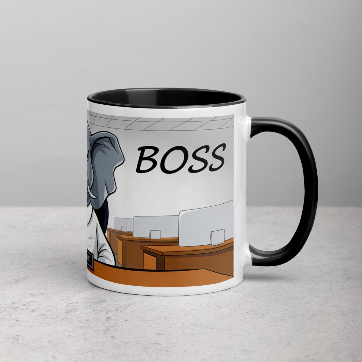 Elephant I am a Boss Coffee Mug & Tea Cup - Image 3