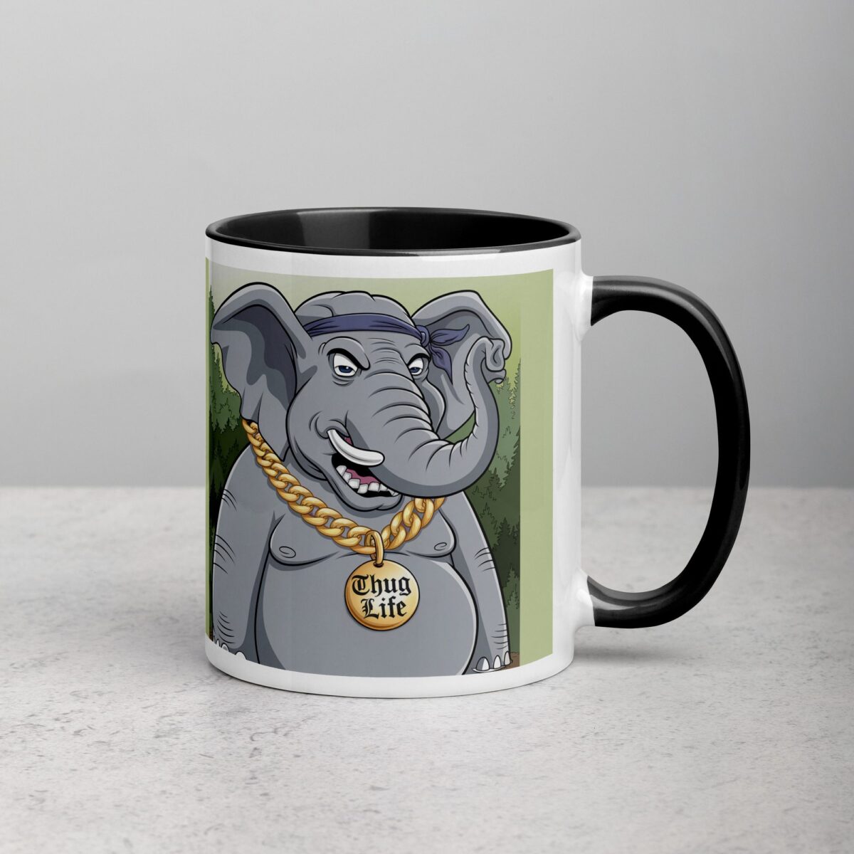 Gangster Elephant Thug Life Coffee Mug & Tea Cup - Image 3