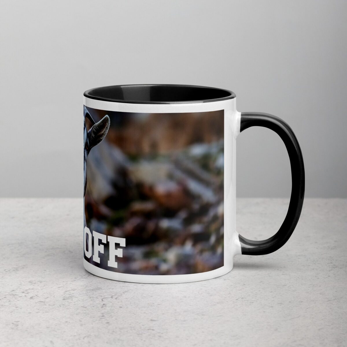 Middle Finger Goat Coffee Mug & Tea Cup - Image 3