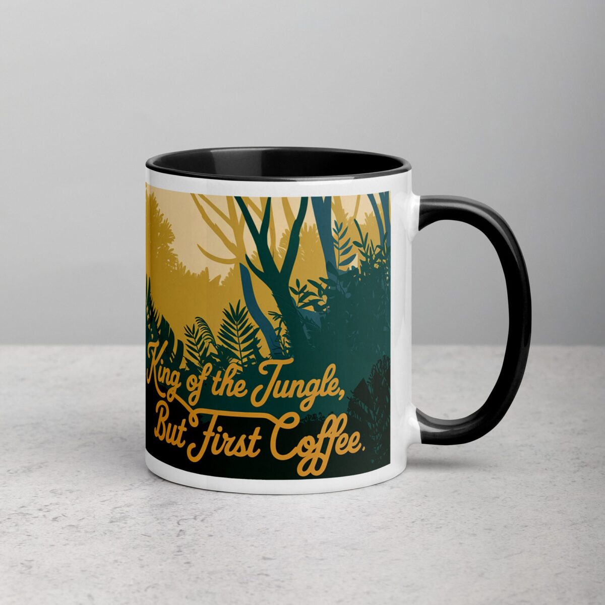 King of the Jungle But Coffee First Lion Mug - Image 3